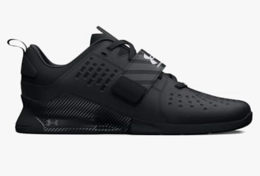 Under Armour Reign Lifter Triple Black Gym Shoes 3028028-001 Mens 11.5
